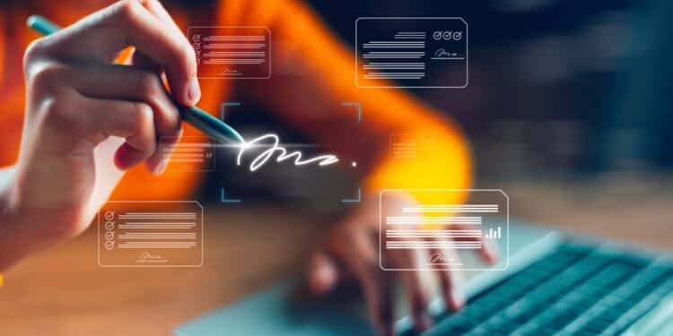 signature électronique concept